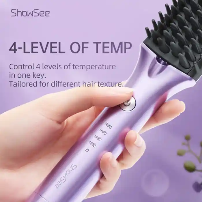 Xiaomi Showsee E1 Electric Hair Comb Professional Safe Styling Hair Curler Negative Ion Hair Straightener Comb